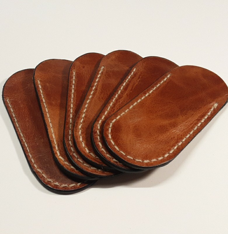 Leather Folding Knife Slip,Pull-up Leather Sheath Only