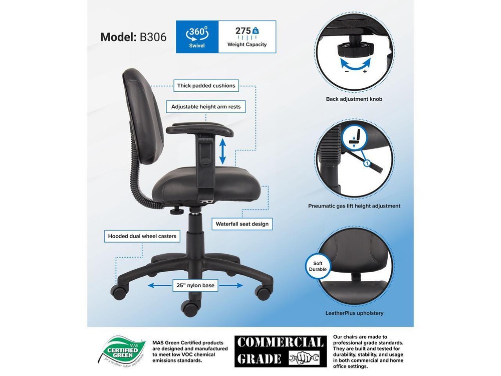 BOSS Office Products B306 Task Chairs