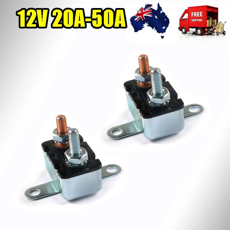 2X Universal Reset Circuit Breakers 12V Automatic Dual battery Stud Bolt Metal