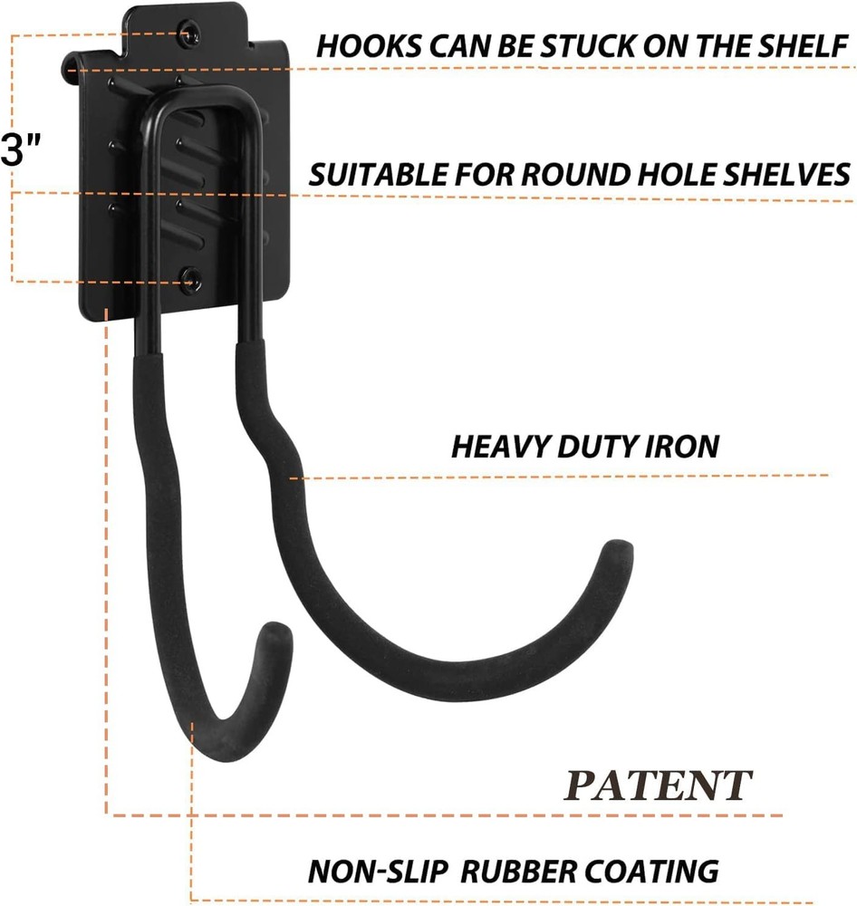 Wallmaster Boltless Shelving Hook Kit: Garage Tool Storage & Keyhole Rack Mount