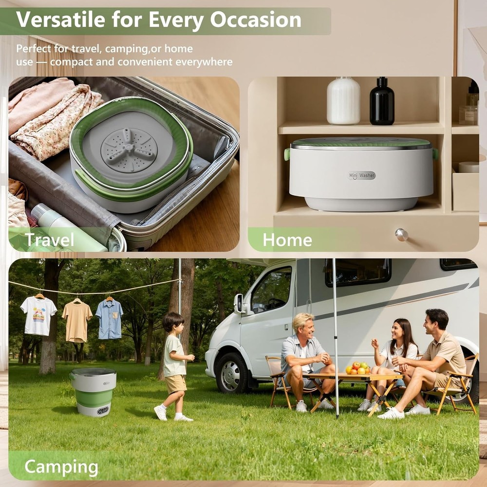 Versatile 16L Mini Laundry Machine with Multi-Cycle Options for Every Need