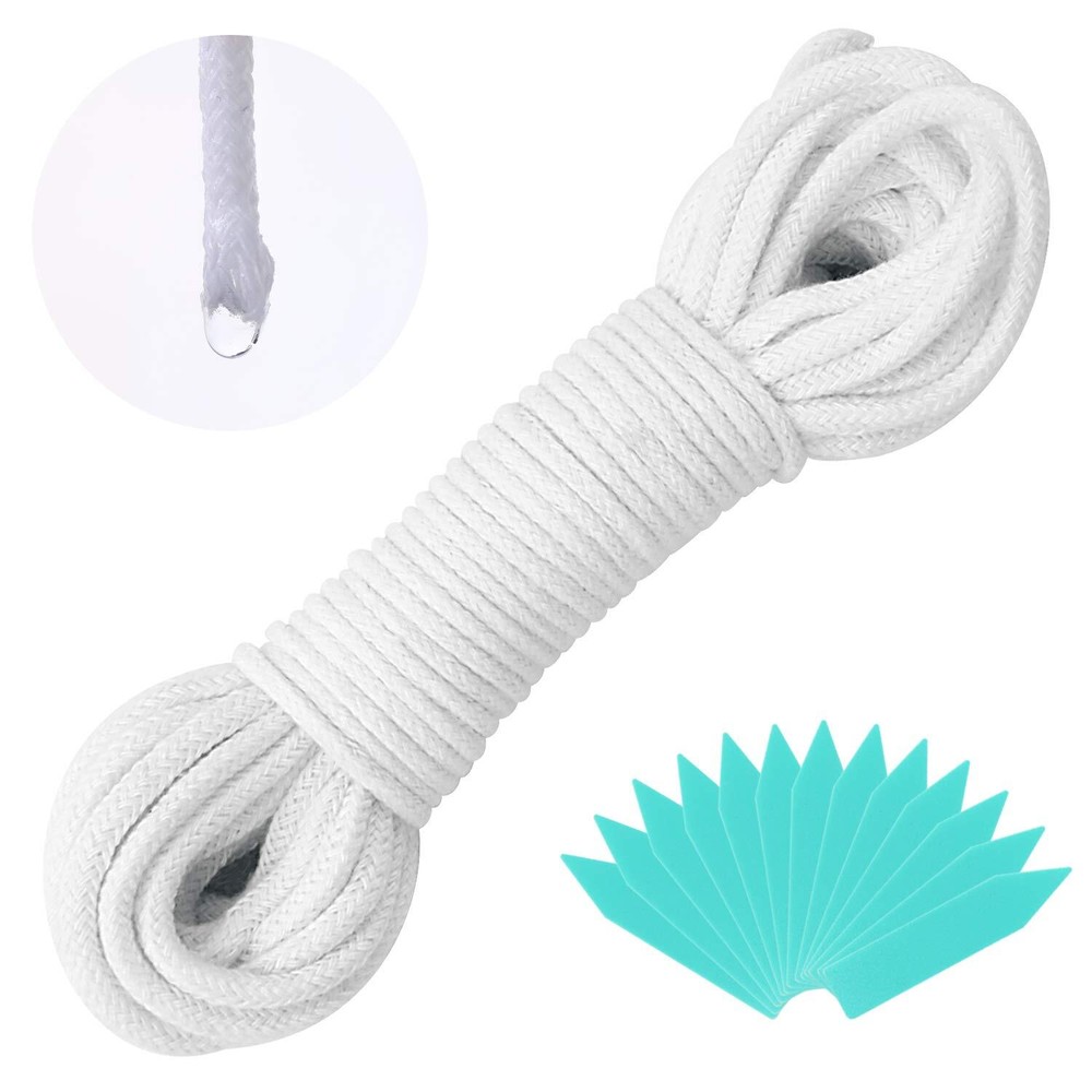 40Ft 1/6 Inch Self Watering Capillary Wick Cord Automatic Water System Device