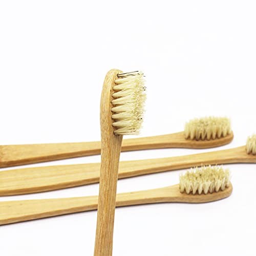 Boar Bristles Natural Toothbrush Eco-Friendly Biodegradable Zero Waste Pack o...