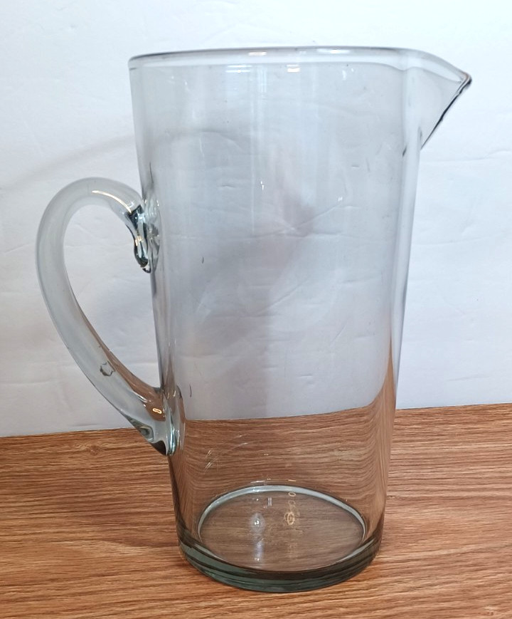 Clear Glass Pitcher Carafe 8.5" Tall