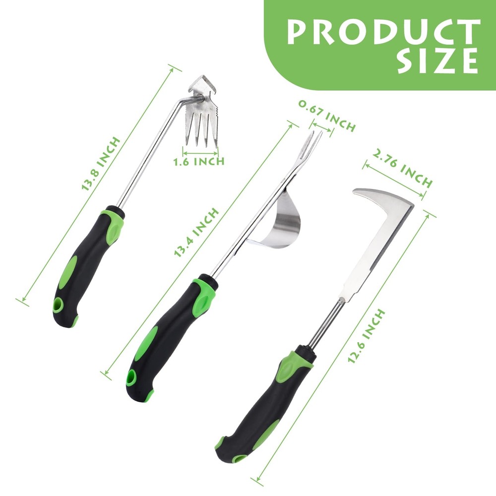 Weed Puller Tool 3pcs, 2026 New Portable Weeder Tool, Weeding Tool with Stain...