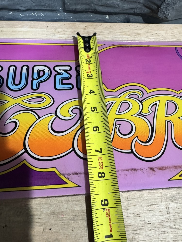 Original Super Cobra Stern Arcade Marquee