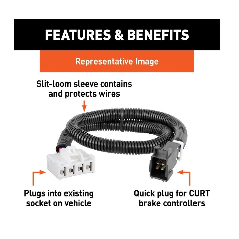 Curt 51333 Brake Control Harness, Packaged