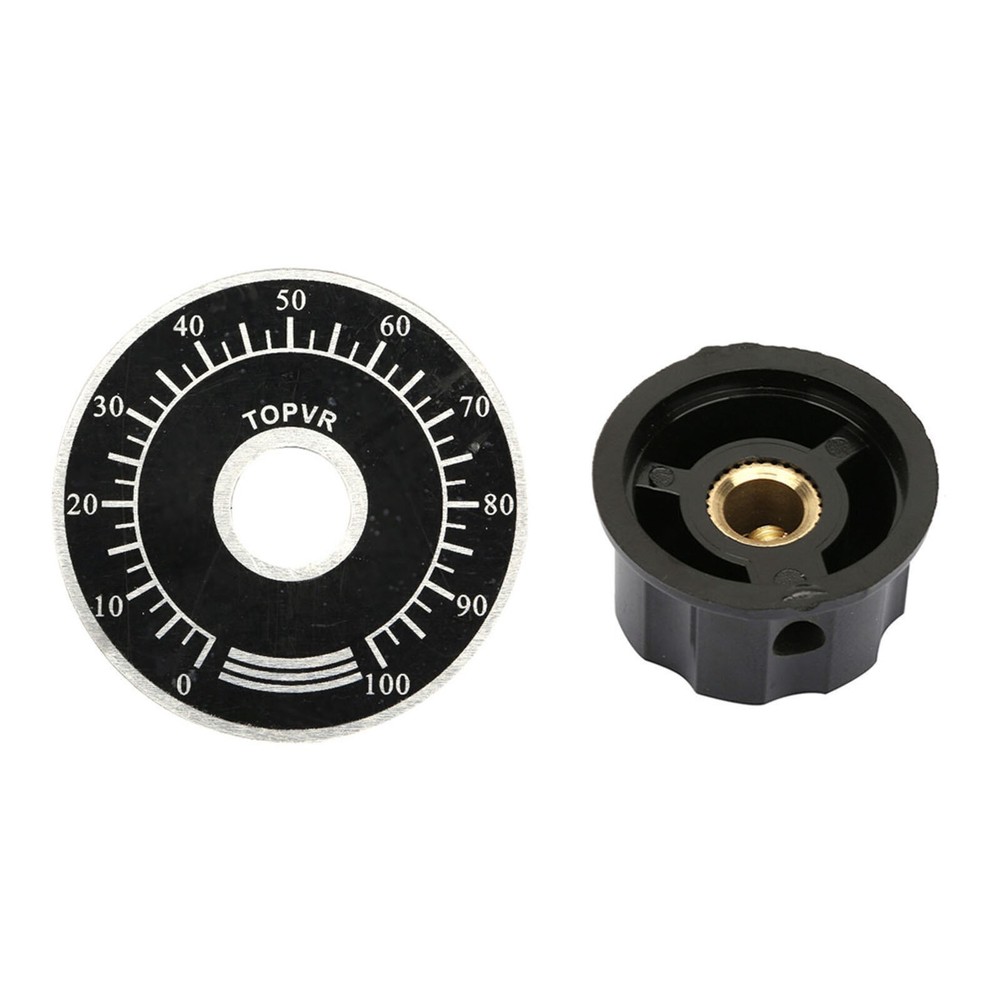 MF A03 Potentiometer Knurled Knobs Volume Control Cap Digital Dial Scale Plate