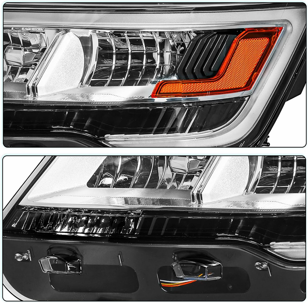 Headlight Assembly for 2016 2017 2018 2019 Ford Explorer with LED DRL, Left Driv