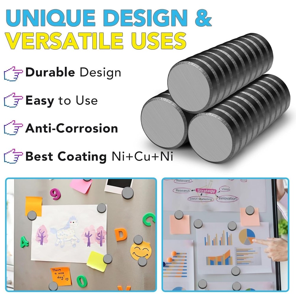 Round Disc Magnets for Crafts & Science Projects