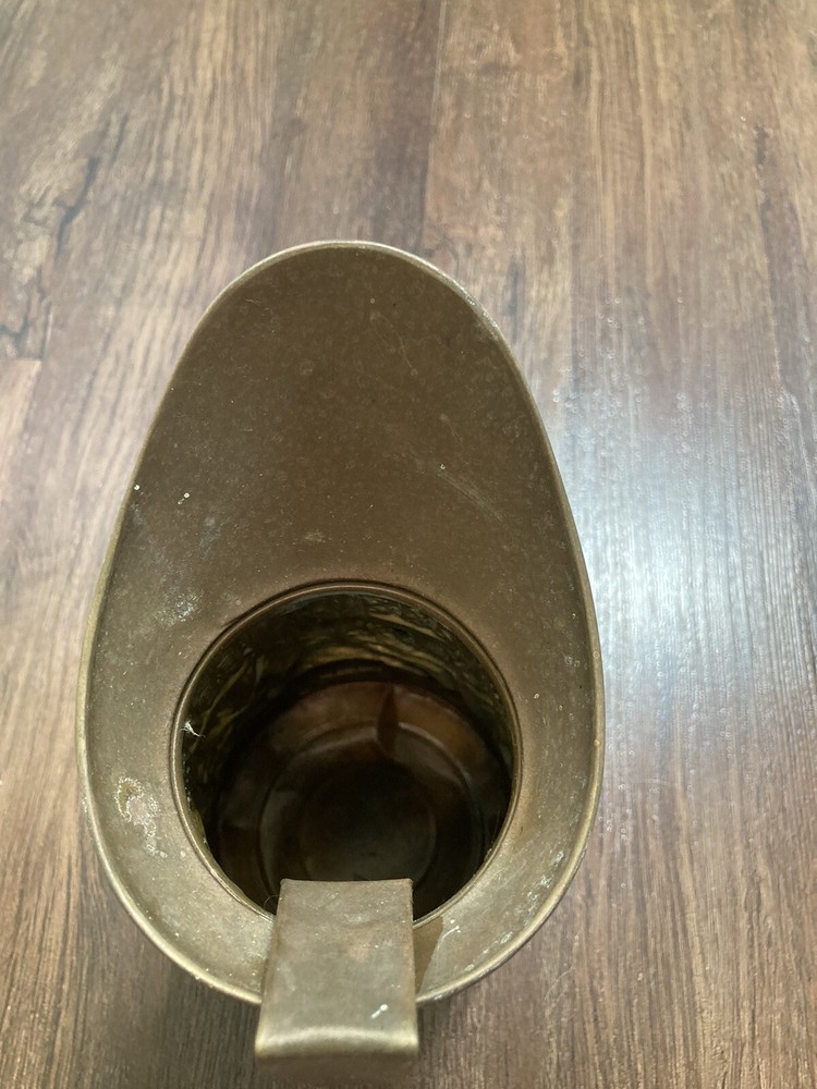 English Brass Jug Hammered Brass Pitcher