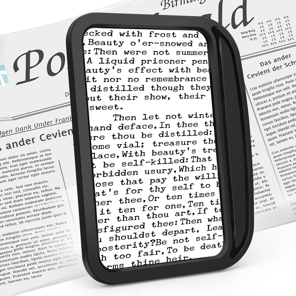 5X Large Full Page Handheld Magnifying Glass for Reading Small Prints