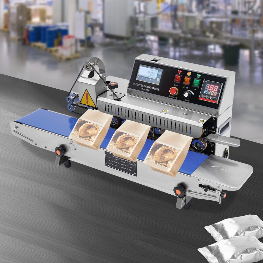 Automatic Inkjet Printing Continuous Sealing Machine Packaging Band Sealer 750W