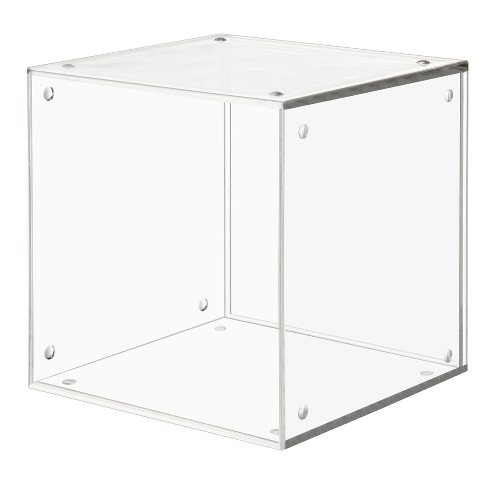 STORi Stackable Clear Plastic CD Organizers 2 Pack Cube Jewel Case Holders Pe...