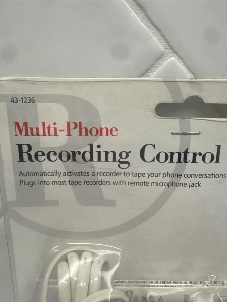 Radio Shack Multi-Phone Recording Control,43-1236, Automatically Activate