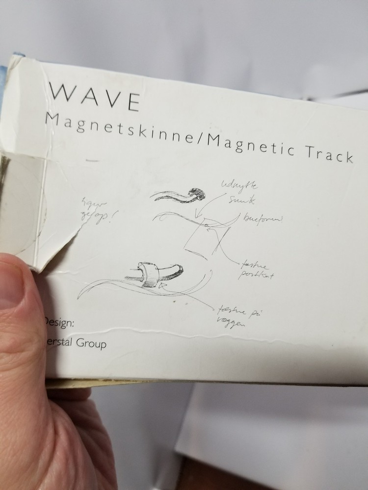 HERSTEL WAVE MAGNETIC TRACK Belgium WALL STEM BRACKET CHROME