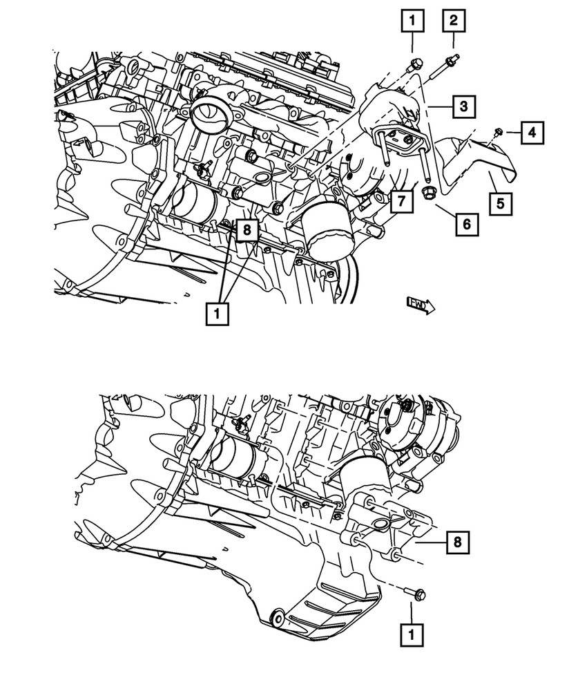 Genuine Mopar Double Ended Stud Mounting 6508025AA