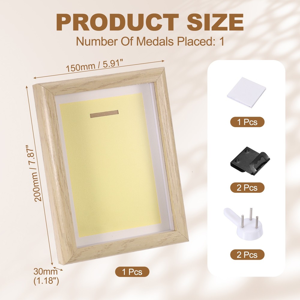8x6" Shade Frame with Dots and Sticker, White