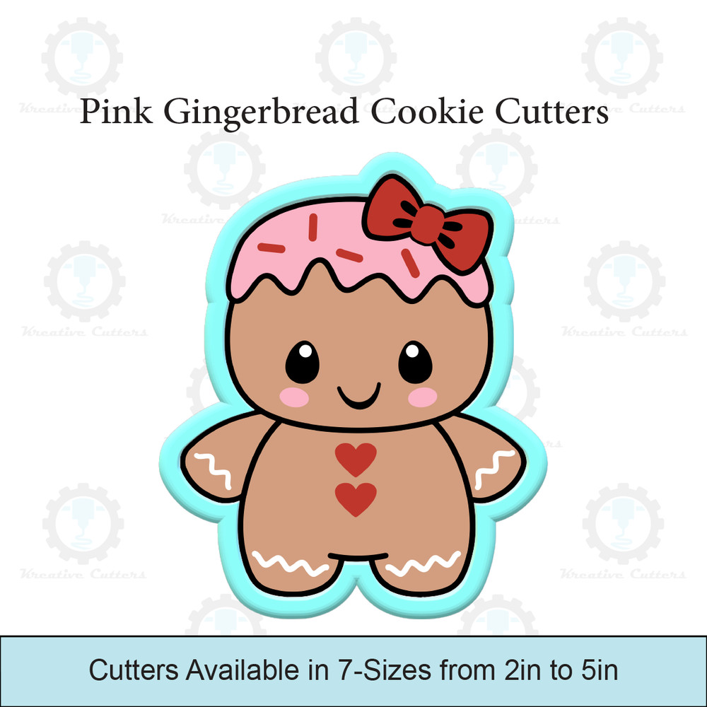 Pink Gingerbread Cookie Cutters