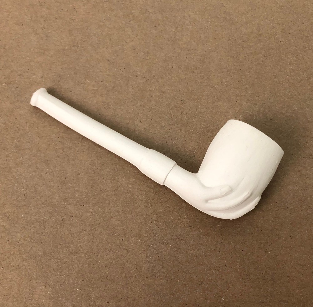 Historical Clay Pipe - Hand Holding Bowl
