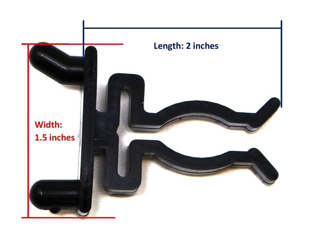 Spring Style Tool Holder Black 50-PK Garage Organizer for 1/4 Pegboard Peg Hooks