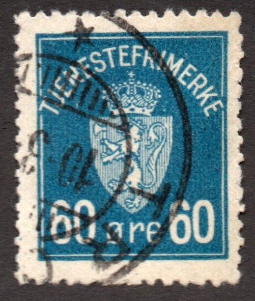 Norway (1926)  - Scott # O7,    Used