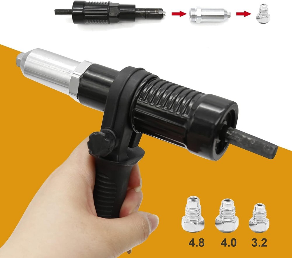 Pop Rivet Gun Tool Rivet Drill Attachment Power Drill Tool Kit Cordless RivetGun