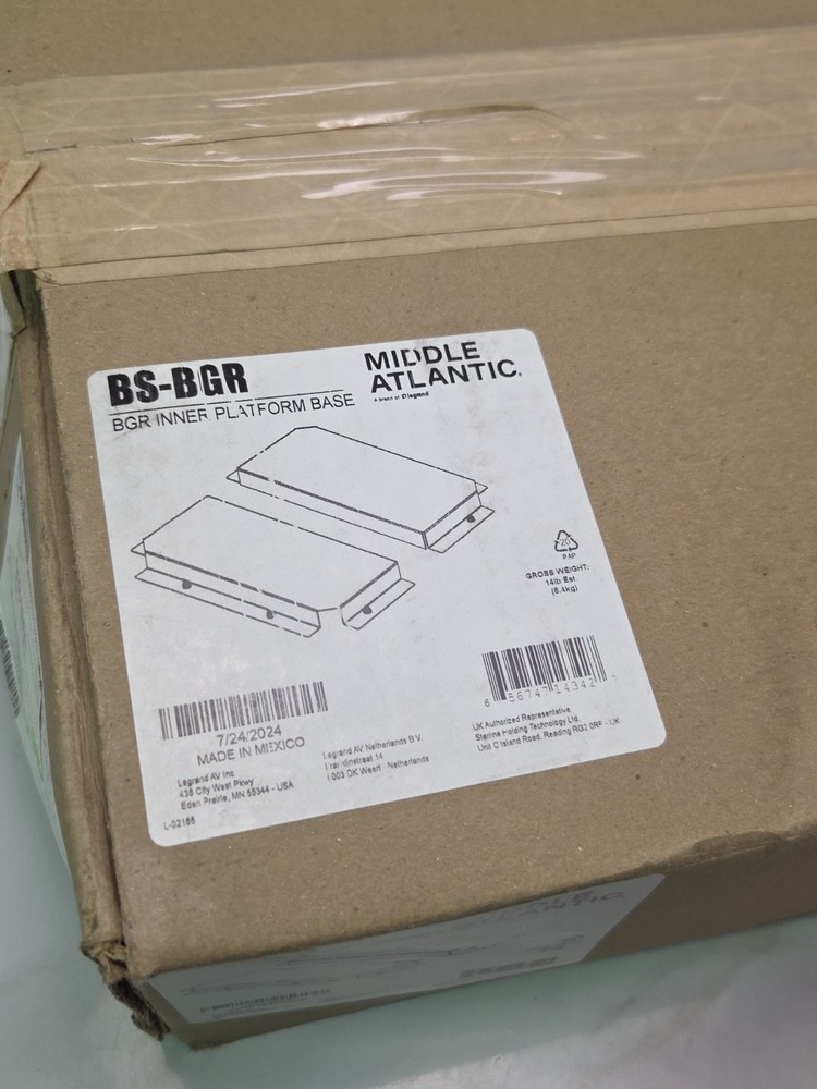Middle Atlantic BS-BGR Inner Platform Base For BGR Series Rack Enclosures