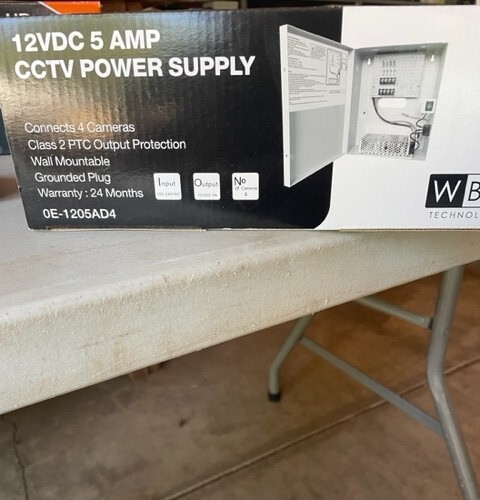 W Box 12VDC 5 AMP CCTV PS