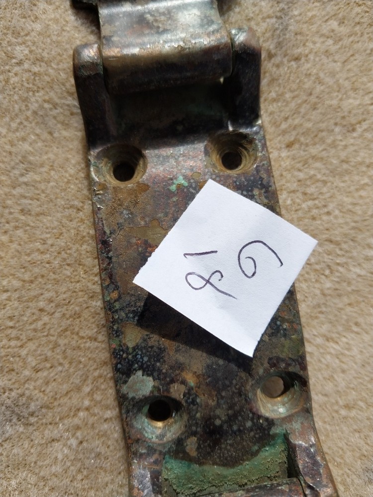 Vintage 3 way rounded brass hinges