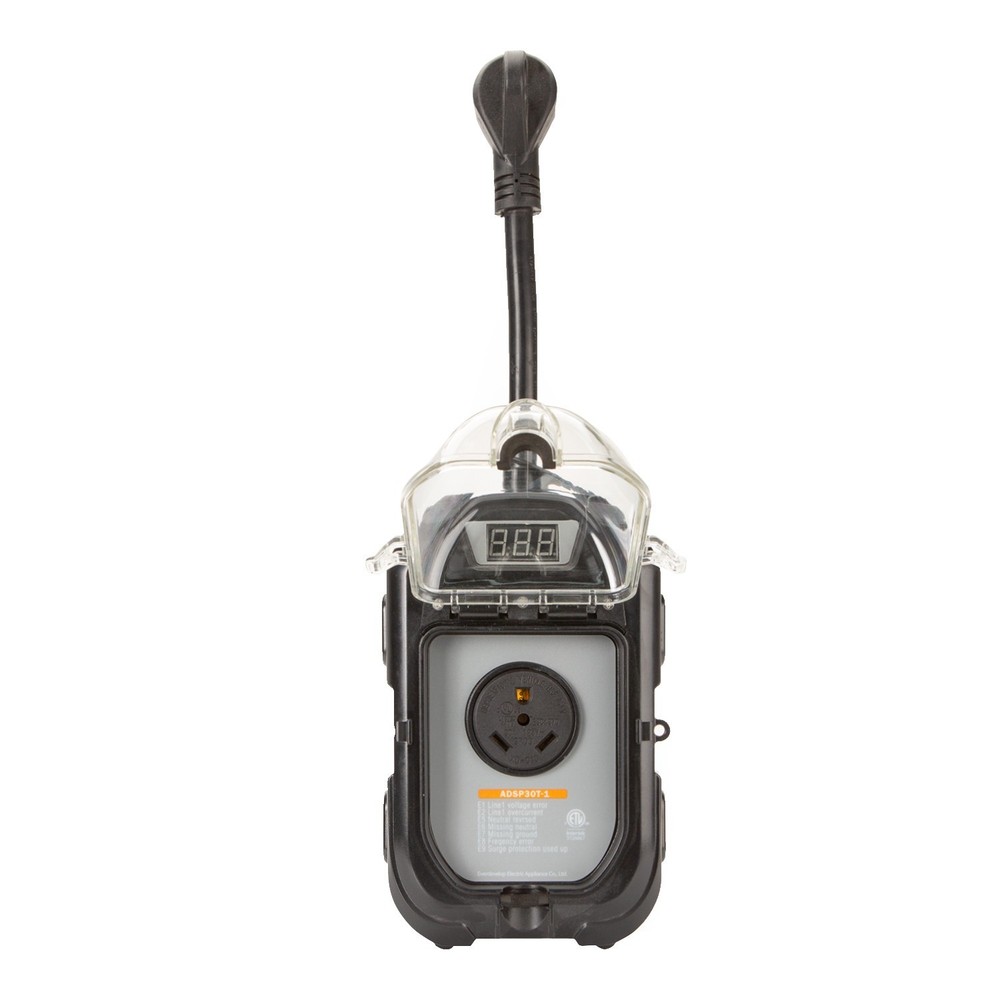 30Amp RV Surge Protector, EMS Surge Protected Time Delay Auto Shut w/ Cover