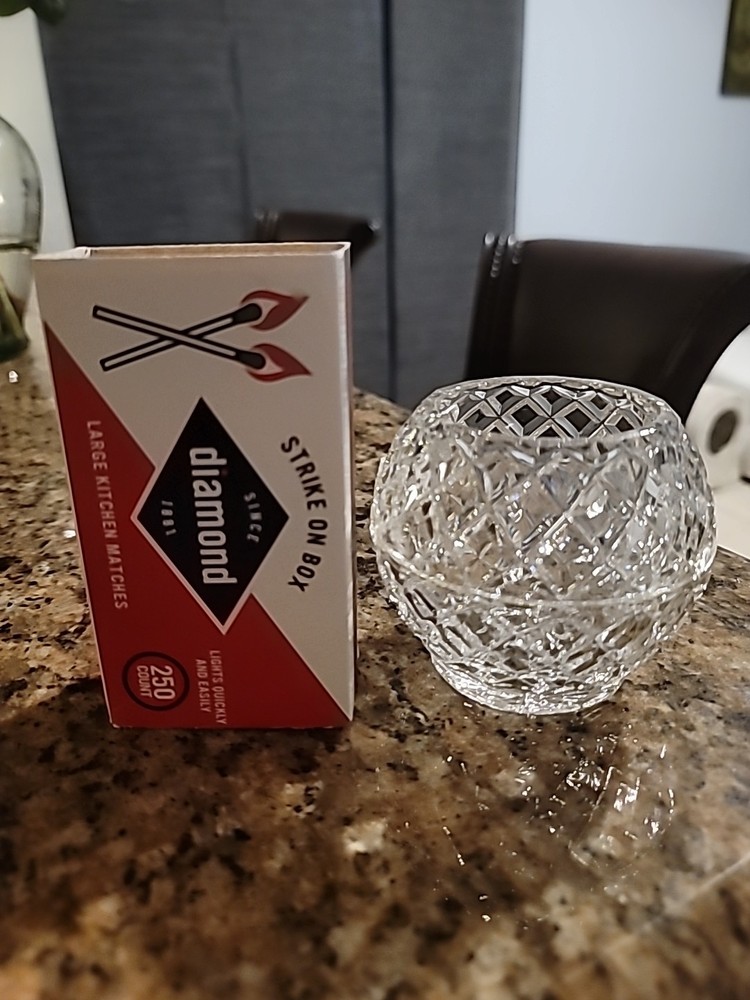 Hand cut crystal bowl Vase