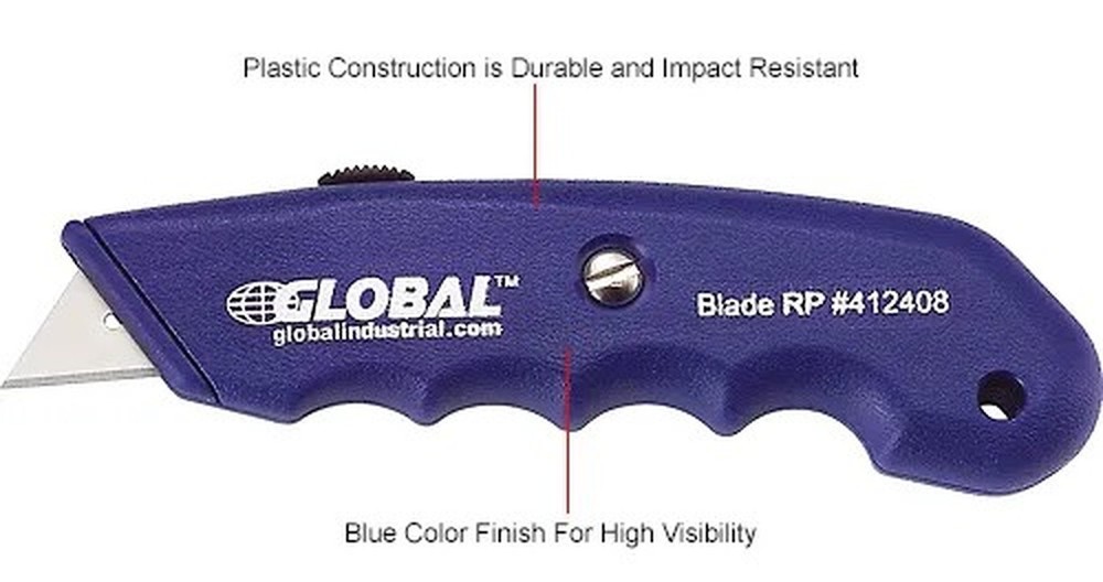 Global Industrial? Plastic Box Cutter - Pkg Qty 6