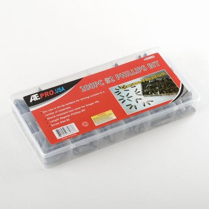 200 Piece Bulk Loose #2 Phillips Screwdriver Tips