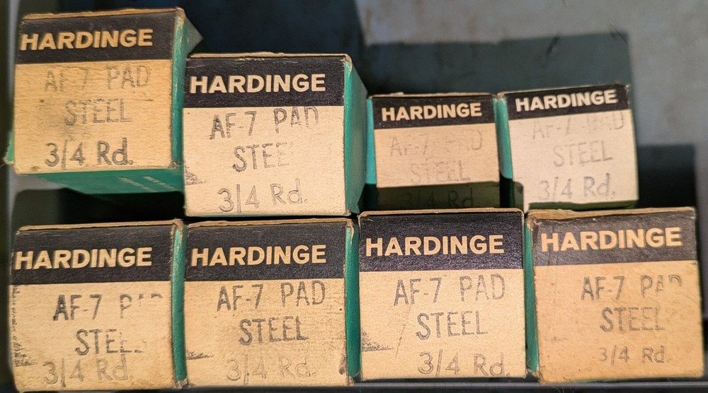 Hardinge AF7 1" Rd. Steel Pad