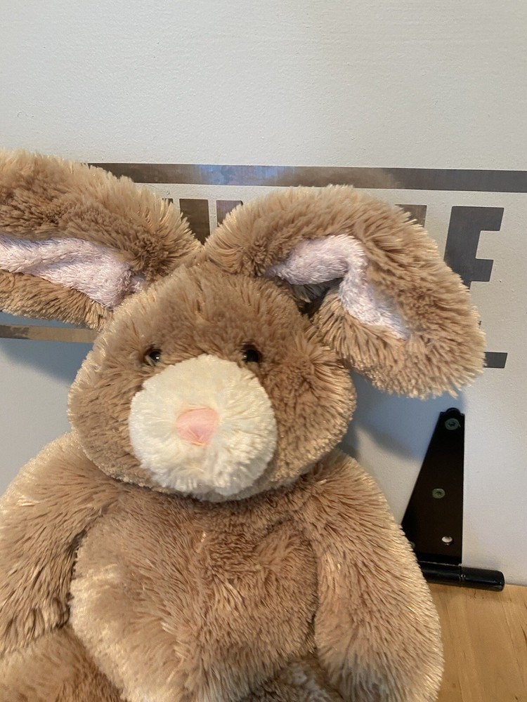 Build A Bear Tan Easter Bunny Rabbit Bendable Ears 20" Pink Thread Nose BAB