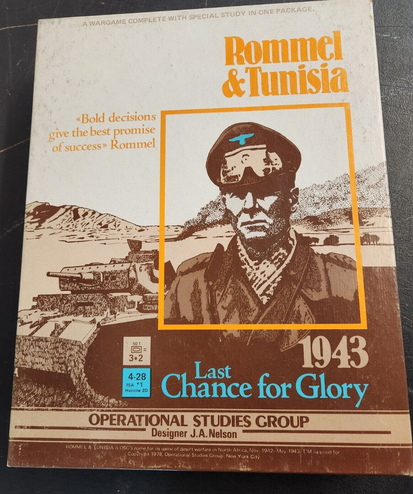 Rommel & Tunisia Game, Operational Studies Group, 1978