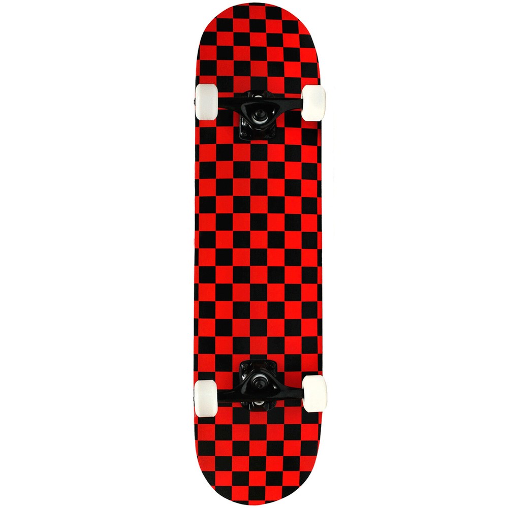 Krown KPC Skateboard Complete Black/Red Checker 7.75"