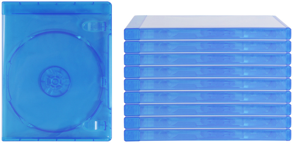 (10) Blu-Ray Empty Replacement Cases - Single Capacity Standard 12mm - BRBR12BL