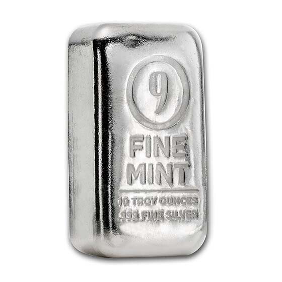 10 oz Silver Bar - 9Fine Mint