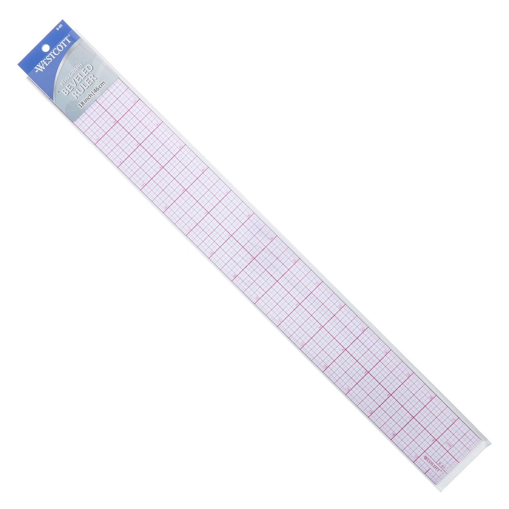 B-85 18" 8Ths Graph Beveled Ruler