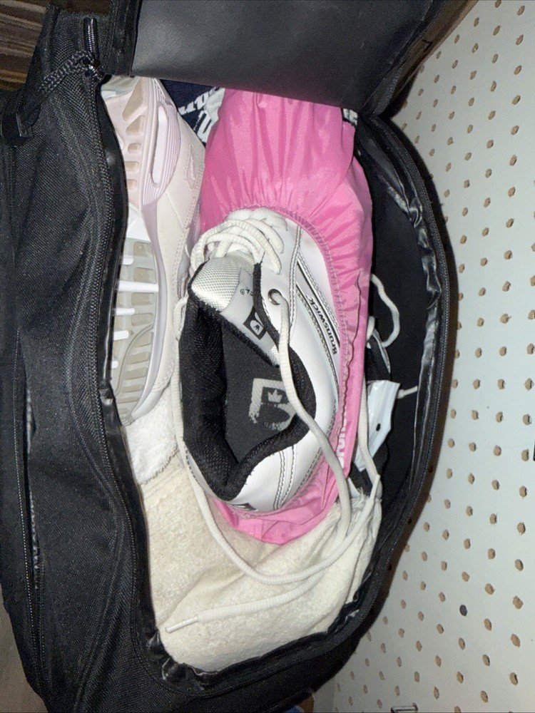 KR Select 22 Double Ball Bowling Bag Black Wheeled Rolling Extendable Handle