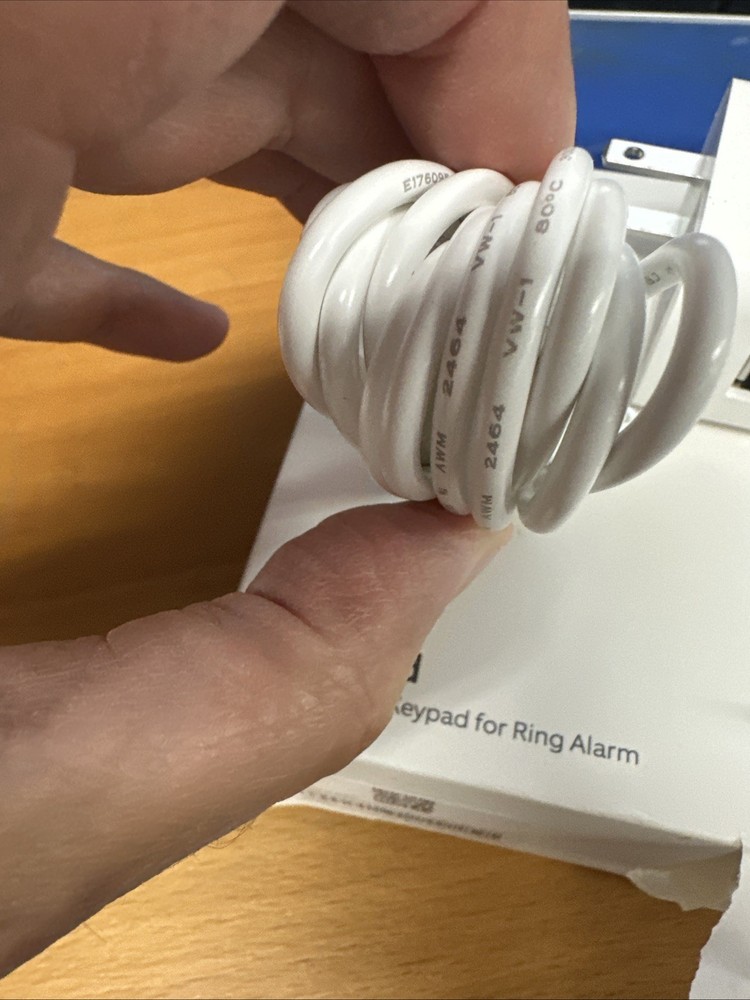 Ring Alarm Keypad REPLACEMENT WALL & Flat Adapter - White - New