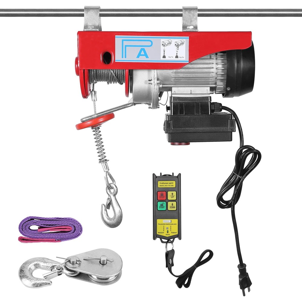 880 Lbs Wireless Automatic Electric Cable Hoist 110V for Heavy Lifting,Workshop