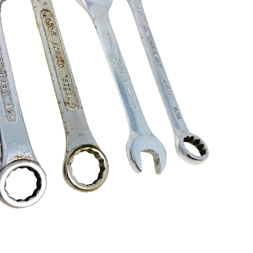 Quau Kraft N102S, Task Force and Assorted Open End, Combination Wrench Set 9 Pcs