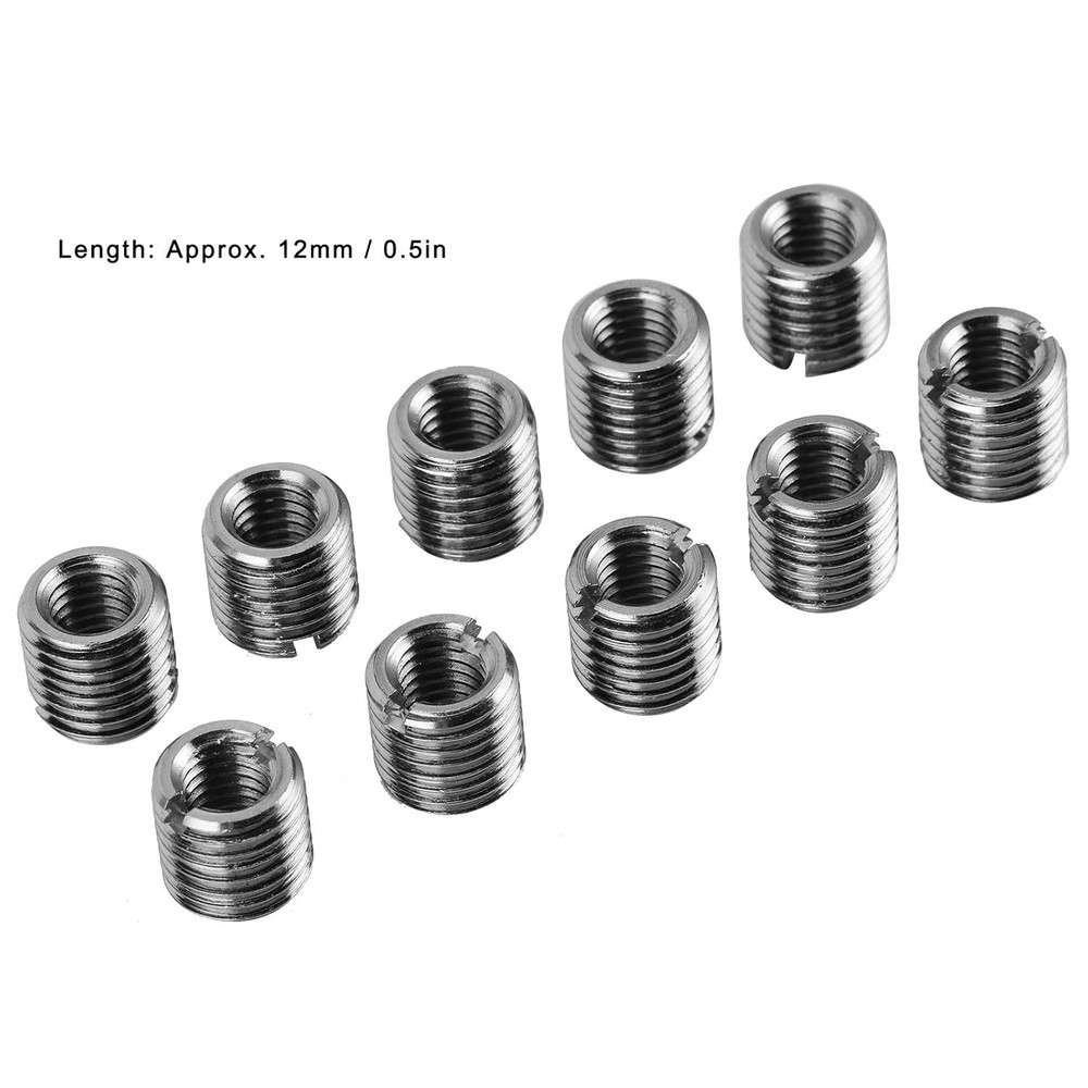 10Pcs Self Tapping Thread Insert, Externally Threaded Insert Inner M8 X 1.25 Out
