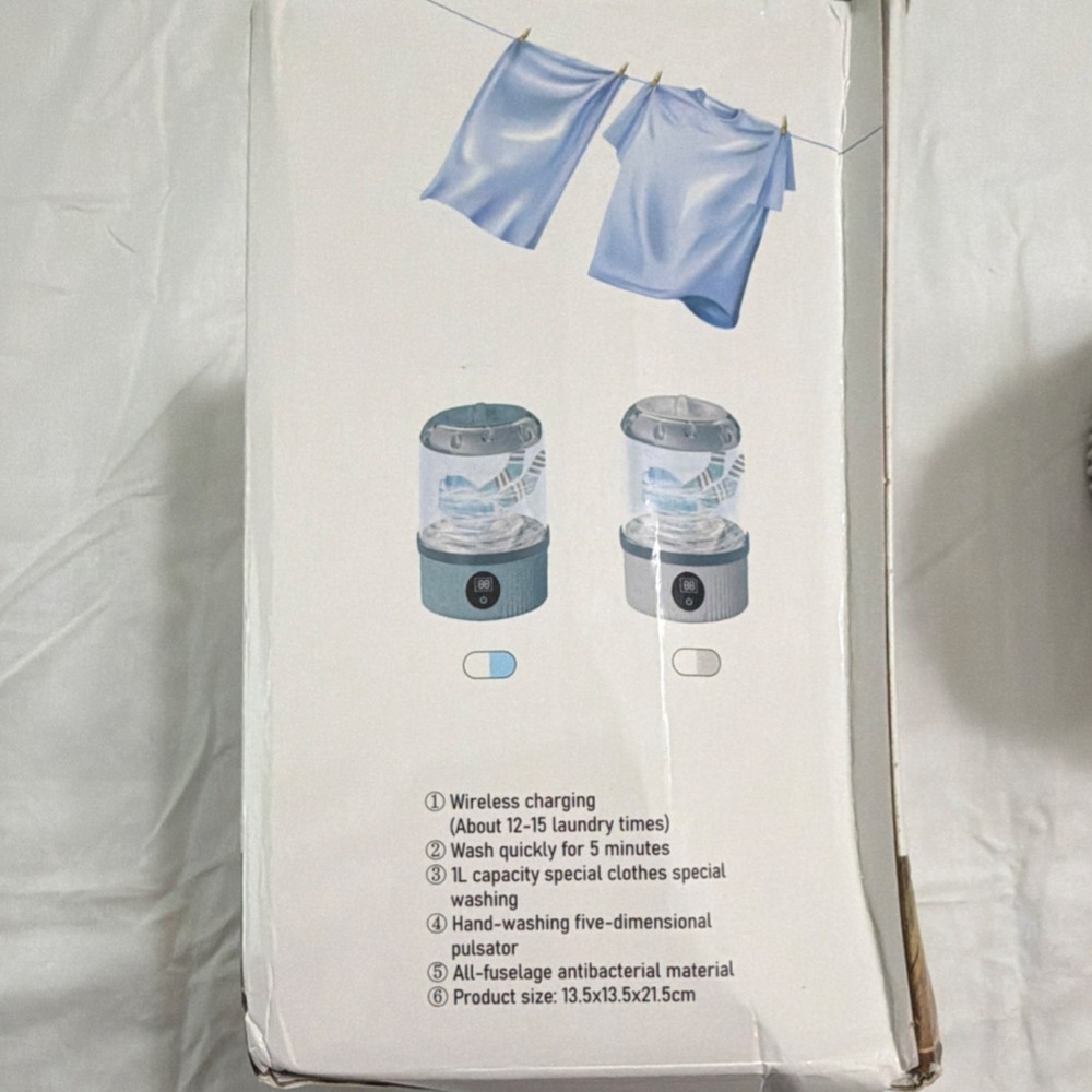 MC-116 Mini Washing Machine, Wireless Charging, Digital Display, Antibacterial,…