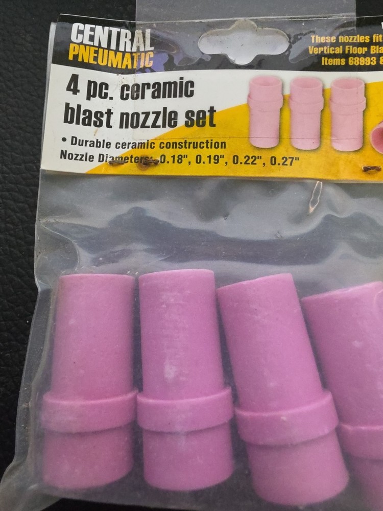 Central Pneumatic 4pc Ceramic Blast Nozzle Set Item#62283