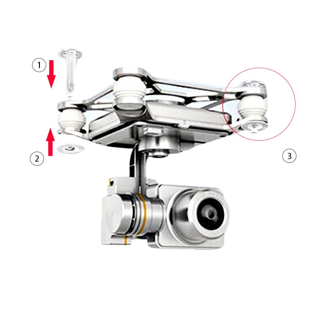 Flexibility Damping Rubber & Anti-Drop Pin Kit For DJI Phantom 3 Pro Advanced
