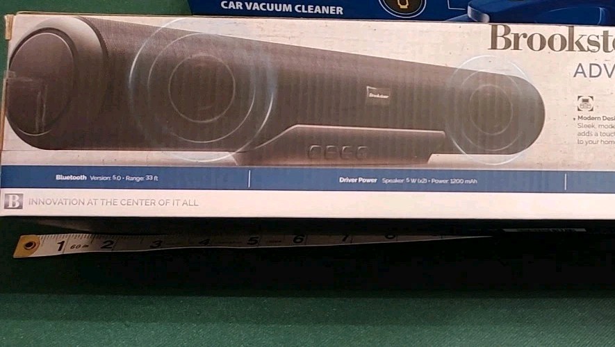 17" Soundbar Wireless Rechargeable Multi-Inputs Bluetooth & Mic by Brookstone